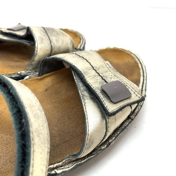 NAOT Leather Gold Sandals Shoes Ankle Strap sz 41 - Picture 4 of 16